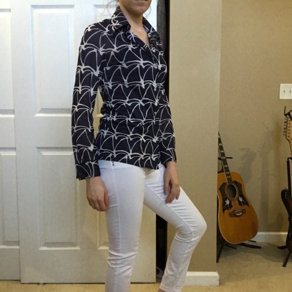 Bodin Knits Blue and White Button Down - Picture 3 of 5